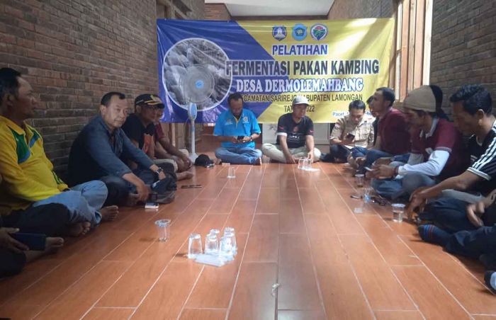 Pemerintah Desa Dermolemahbang Lamongan Gelar Pelatihan Pembuatan Pakan Ternak