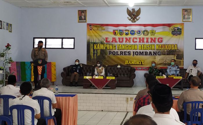 Sinergi dengan BNN, Polres Jombang Launching Kampung Tangguh Bersih Narkoba