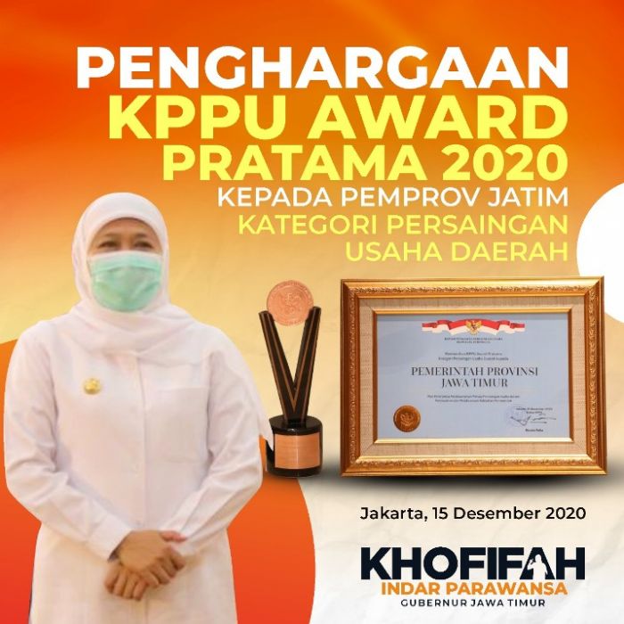 ​Sukses Jaga Persaingan Usaha Sehat, Pemprov Jatim Raih KPPU Award 2020 