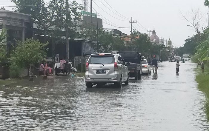 Banjir Luapan Kali Lamong Bergeser ke Kecamatan Cerme