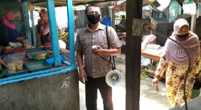 Upaya PD Pasar Kota Kediri Cegah Penyebaran Covid-19, dari Ledang sampai Pemutaran Video