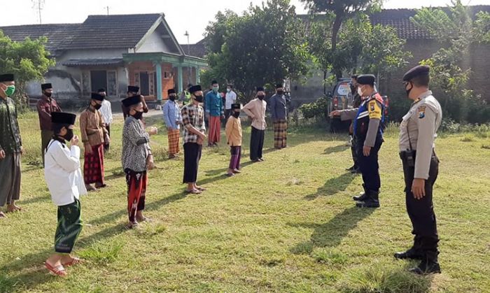 Perkuat Imun, Tiga Pilar Plus Kecamatan Gampengrejo Ajak Santri Ponpes Jampes Senam Pagi
