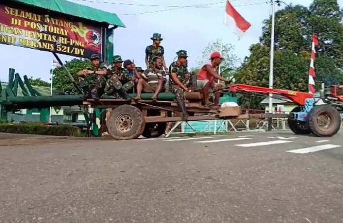 Suku Yei Sambut Pembangunan Penerangan Satgas Pamtas Yonmek 521/DY