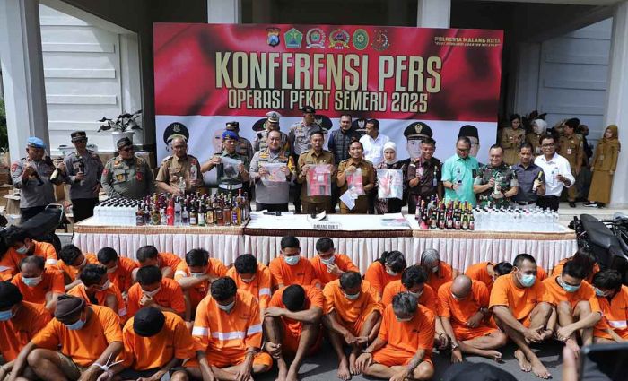 Polresta Malang Kota Ungkap 41 Kasus Kriminal saat Operasi Pekat Semeru 2025