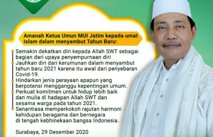 MUI Jatim Ajak Semua Elemen Bangsa Bermuhasabah Jelang Pergantian Tahun