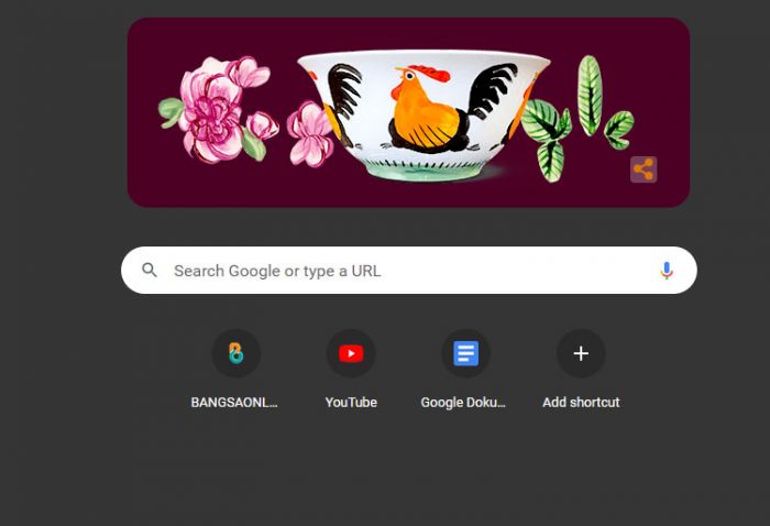 Google Doodle Tampilkan Mangkok Bergambar Ayam Jago, Ada Apa?​