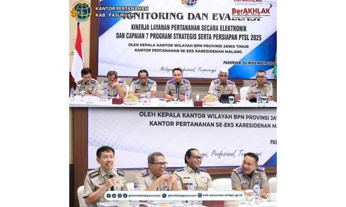 Kantor Pertanahan Kabupaten Pasuruan Jadi Tuan Rumah Monev Kanwil Jatim