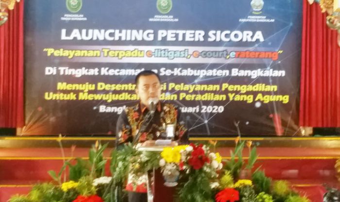 Mudahkan Pelayanan, Pengadilan Negeri Bangkalan Launching Aplikasi Peter Sicora