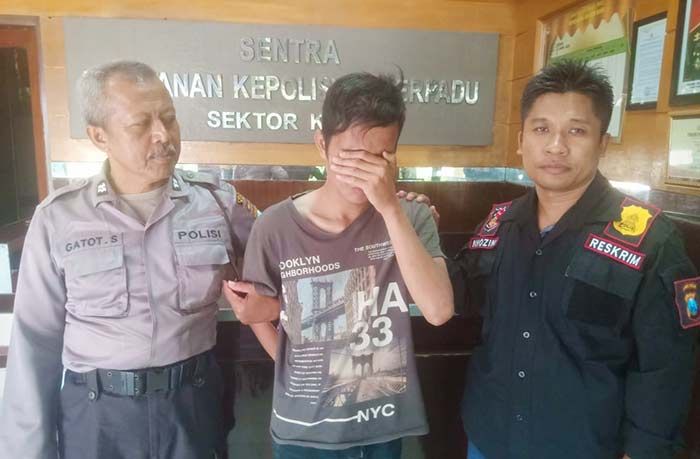 Kepergok di Jalan Pakai Motor Curian, Maling Motor di Kediri Langsung Diteriaki Korban