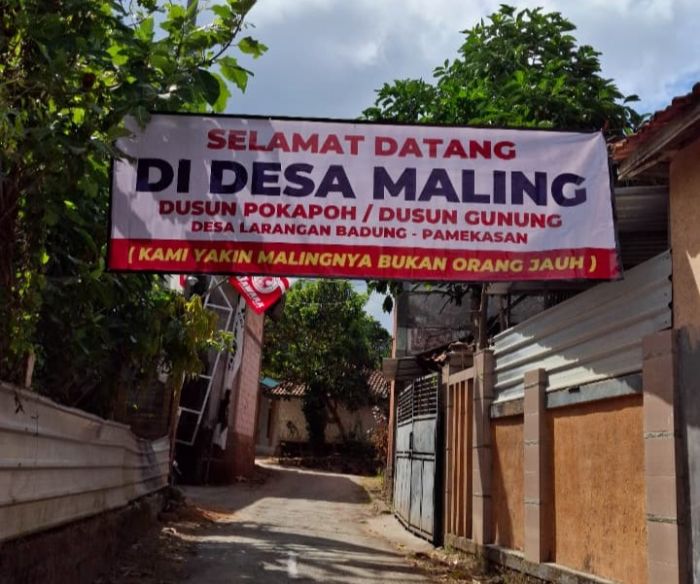 Resah Marak Pencurian, Warga di Pamekasan Pasang Spanduk 