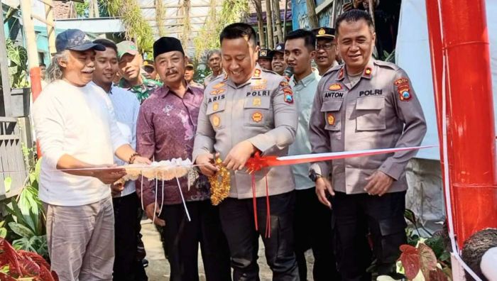 Polres Batu Resmikan Jembatan Merah Putih Presisi di Tulungrejo