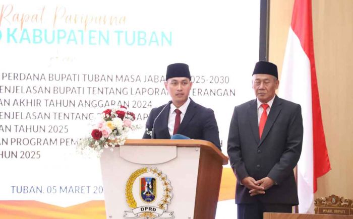 Bupati Tuban Paparkan Visi Misi di Paripurna Perdana