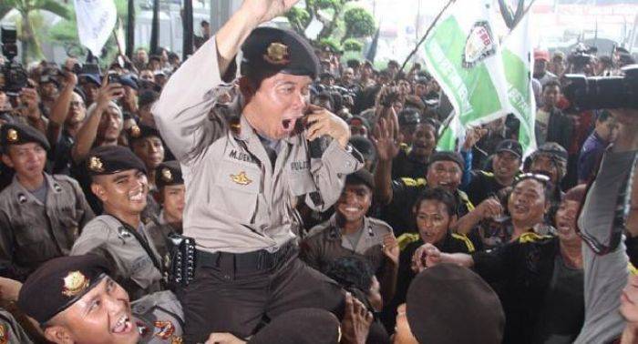 Polisi Gelar Doa Bersama Usai Abraham Samad Ditetapkan Tersangka