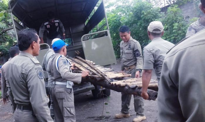 Razia Tambang Pasir di Kediri, 9 Perahu Diamankan