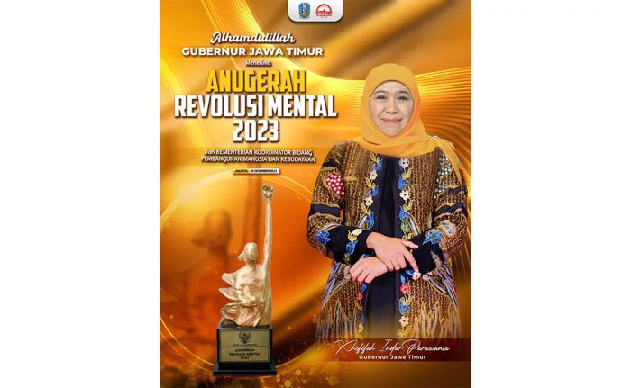 Jatim Raih Anugerah Revolusi Mental 2023 Kategori Indonesia Melayani, Bukti Implementasi CETTAR