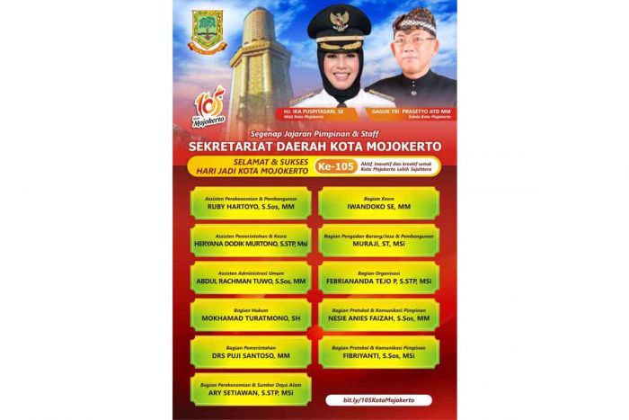 Pimpinan dan Staff Sekretariat Daerah Kota Mojokerto