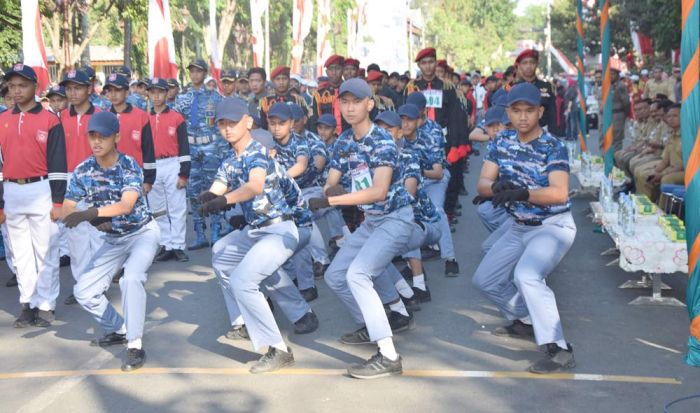 Peringati HUT RI ke-74 , Semarak Gerak Jalan Nuansa Karnaval