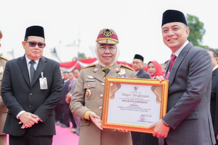 Gubernur Khofifah Pimpin Apel Bulan K3 Nasional, Dorong Terapkan Profesional, Andal dan Kolaboratif