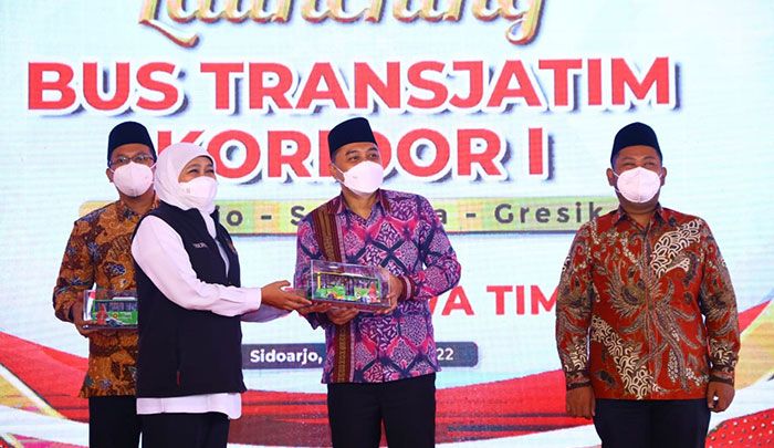 Gubernur Khofifah Launching Trans Jatim Koridor I di Terminal Porong