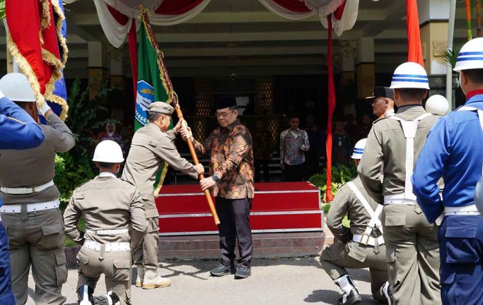 Sekdakot Kediri Sambut Kedatangan Kirab Pataka Jer Basuki Mawa Beya