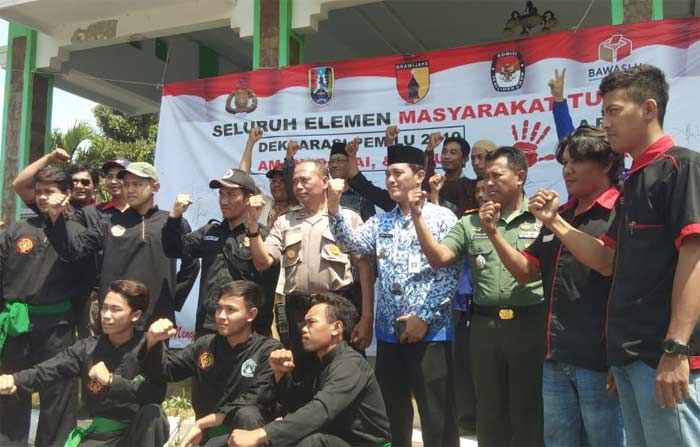 Polsek Senori Gelar Deklarasi Pemilu Damai Bersama Perwakilan Parpol