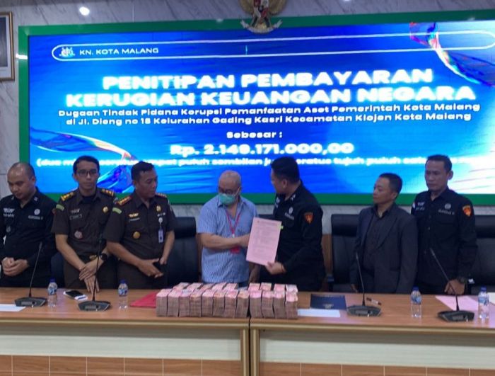 Kasus Korupsi Aset Pemkot, Kejari Malang Menerima Titipan Uang Pengganti Kerugian Negara Rp2,1 M