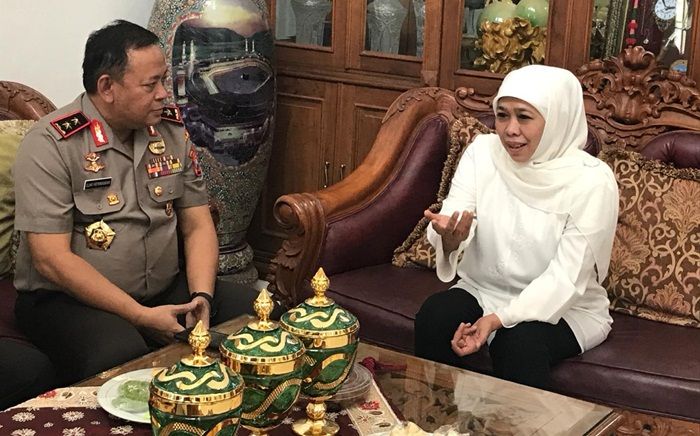 Kapolda Jatim Silaturahmi ke Kediaman Khofifah