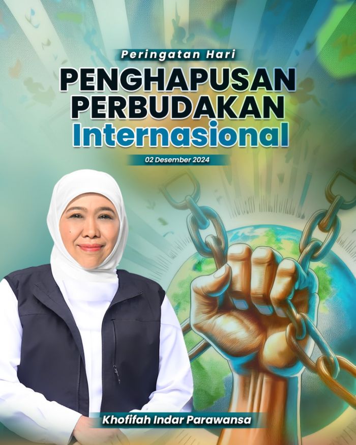 Hari Penghapusan Perbudakan Internasional, Khofifah Ajak Bersinergi Cegah Human Trafficking