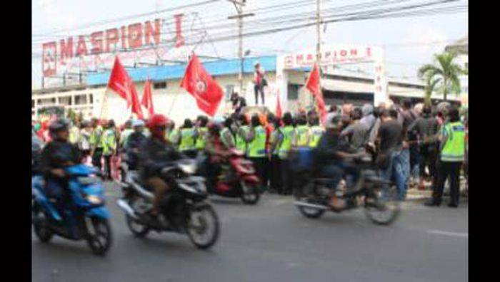 Ratusan Buruh PT Maspion kembali Demo Perusahaan, Tuntut Gaji Sesuai UMK