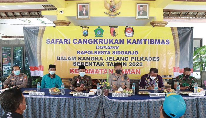 Jelang Pilkades Serentak, Kapolresta Sidoarjo Temui 23 Calon Kepala Desa di Kecamatan Taman