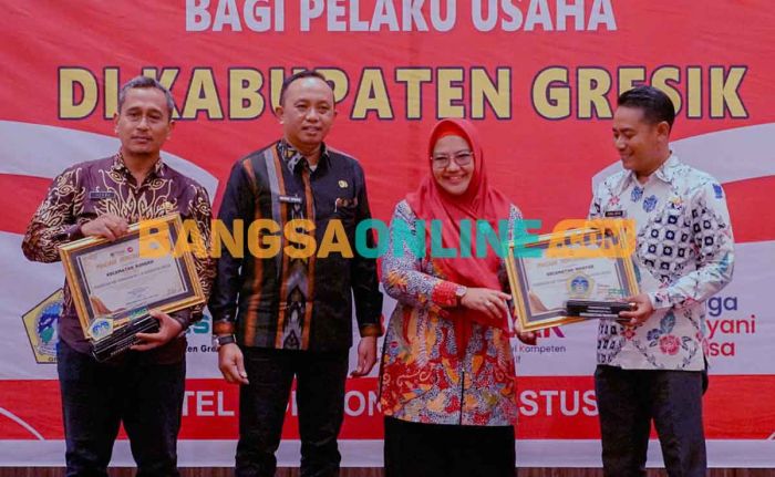 Penyumbang Investasi Tertinggi di Jatim, DPMPTSP Gresik Beri Penghargaan ke Investor