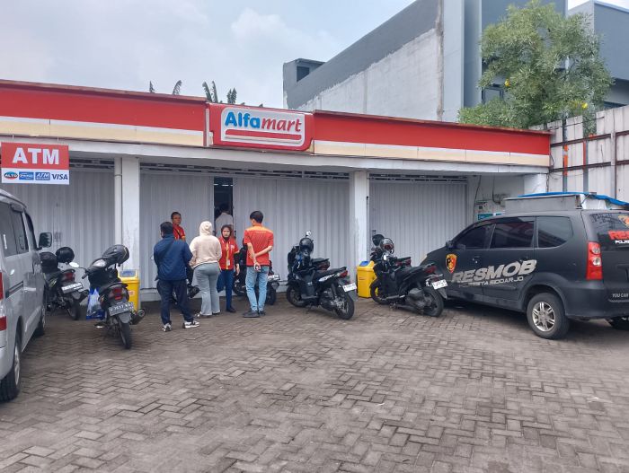 Minimarket di Gedangan Sidoarjo Dirampok, Perangkat CCTV Dirusak Pelaku