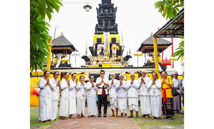 Tinjau Pura Agung Jagat Karana, Pj. Gubernur Jatim Janji Bantu PHDI Jatim agar Punya Kantor Sendiri