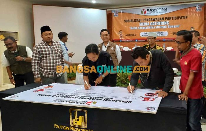 Gandeng Wartawan, Bawaslu Kabupaten Probolinggo Ingin Pemilu 2024 Bersih Politik Uang