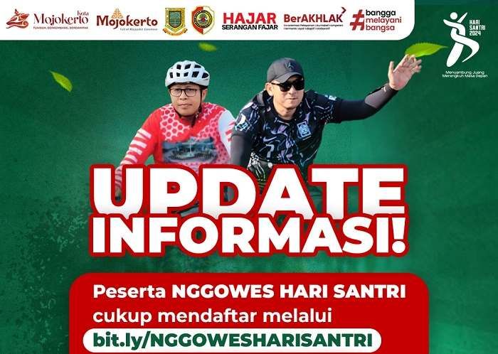 Gowes Hari Santri Kota Mojokerto, Gratis Berhadiah Umrah, Ribuan Peserta Siap Sepeda Sarungan