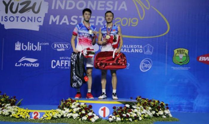 YUZU Indonesia Masters 2019, Zhang Nan/Ou Xuanyi Juara Ganda Putra