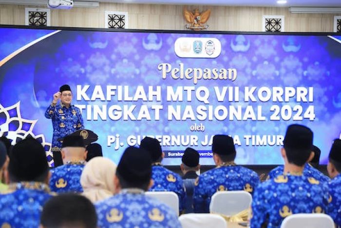 Lepas Kafilah MTQ Korpri 2024, Pj. Gubernur Adhy Optimis Jatim Bawa Pulang Gelar Juara Umum