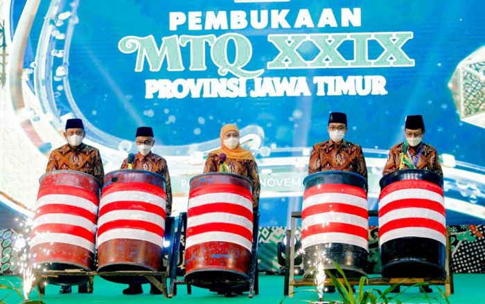 Gubernur Khofifah Didampingi Bupati Baddrut Tamam Buka MTQ XXIX Jawa Timur di Pamekasan