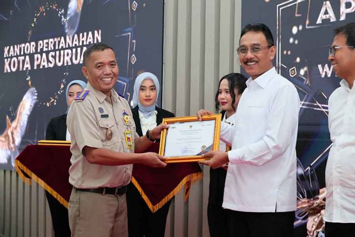 Apresiasi Kinerja, Kantah Kota Pasuruan Terima Penghargaan WTAB 2026 dari Kementerian ATR/BPN