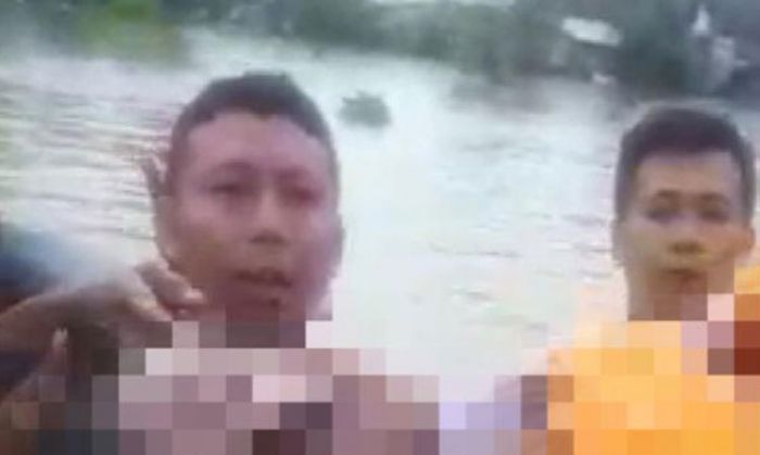 Siswa SMP Terseret Banjir Luapan Kali Lamong di Benjeng Gresik Ditemukan Meninggal