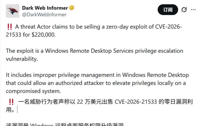 Celah Windows Zero-day Dijual Hacker Rp3,5 Miliar di Dark Web