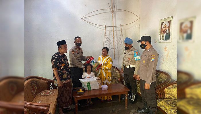 Kapolres Probolinggo Beri Bantuan untuk Bocah Penderita Tumor Lunak di Dusun Krajan