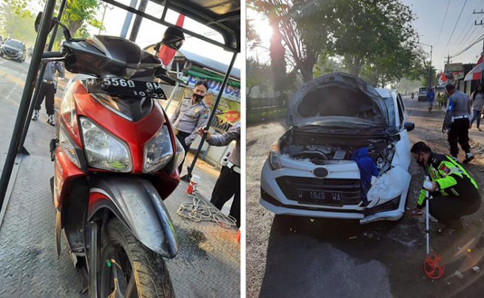 Mobil Vs Motor di Jalan Raya Ketimang Sidoarjo, ​Dua Orang Tewas