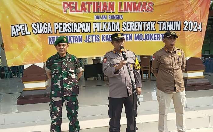 Sambut Pilkada Serentak, Polsek Jetis Geber Pelatihan Linmas