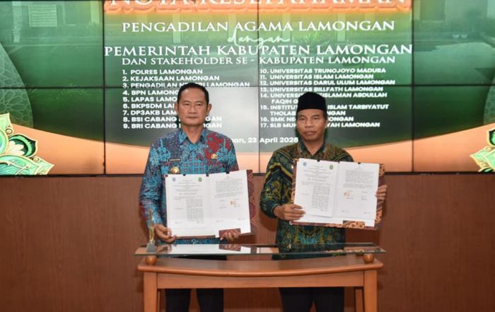 Perkuat Ketahanan Keluarga, Bupati Lamongan Teken MoU Lintas Sektor demi Hak Perempuan dan Anak