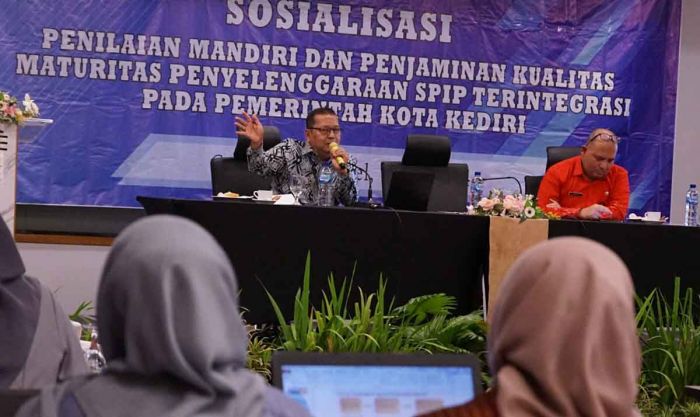 Arahan Pj Wali Kota Kediri di Sosialisasi Penilaian Mandiri dan Penyelenggaraan SPIP Terintegrasi