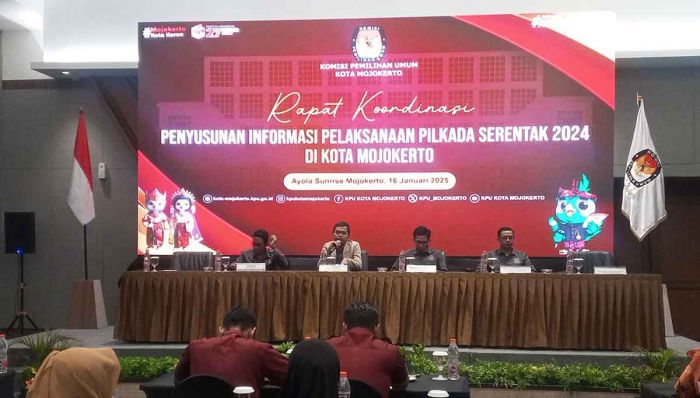 Bahas Evaluasi Kinerja, KPU Kota Mojokerto Gelar Rakor