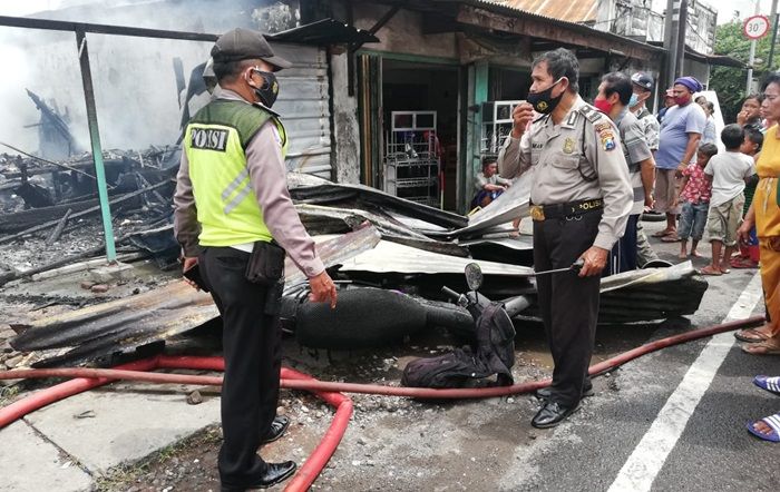 Spirtus Tumpah, Kios Tambal Ban dan Warung di Porong Ludes Terbakar 