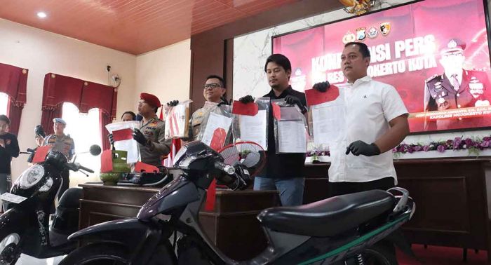 Polres Mojokerto Kota Tangkap Pelaku Curanmor yang Nyamar Pakai Daster