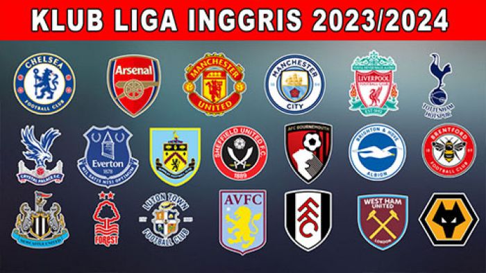 Daftar Klub Liga Inggris 2023-2024